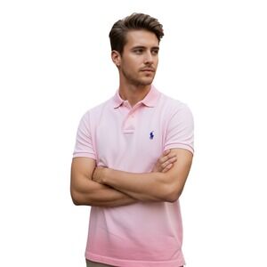 Rare Polo Ralph Lauren Dip Dye Pink-to-White Classic Fit Polo - Men's M NWOT